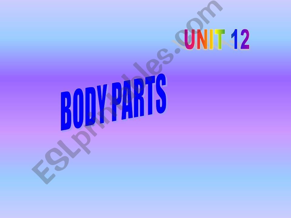 body parts powerpoint