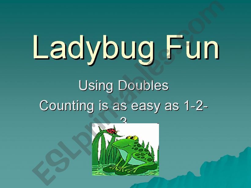 Ladybug fun Adding Doubles and Counting