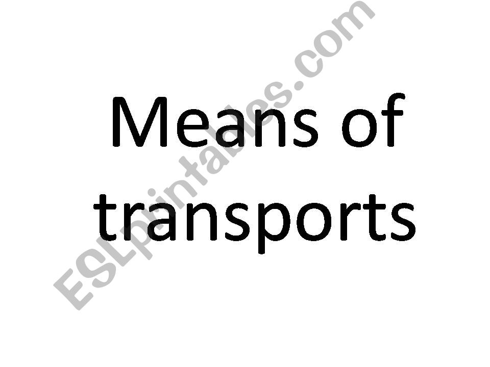 transports powerpoint