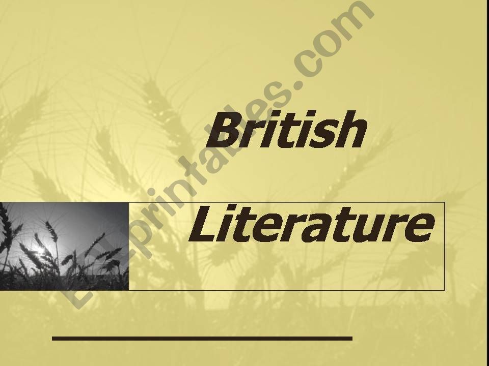 British literature II powerpoint