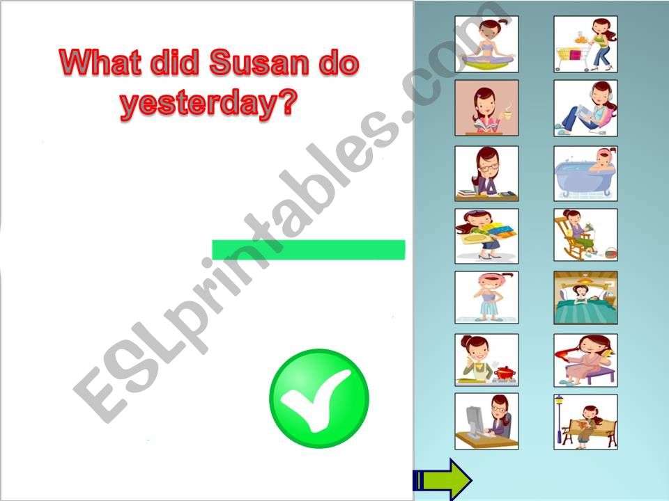 what did susan do yesterday? powerpoint