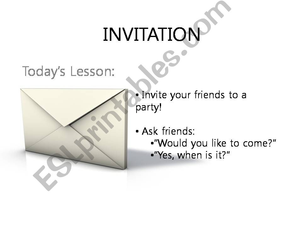 Invitations to events powerpoint