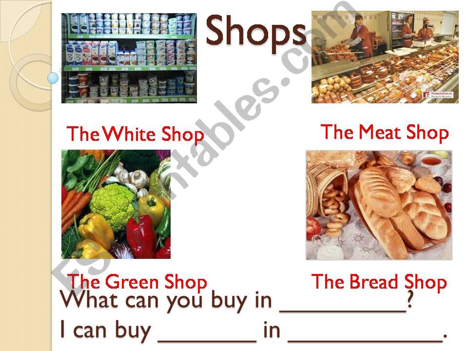 Shops, Shopping powerpoint