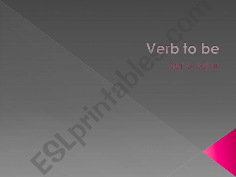 Verb To Be powerpoint