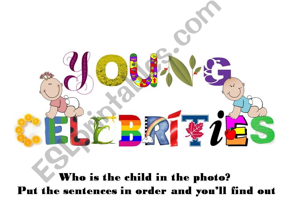 Young Celebrities powerpoint
