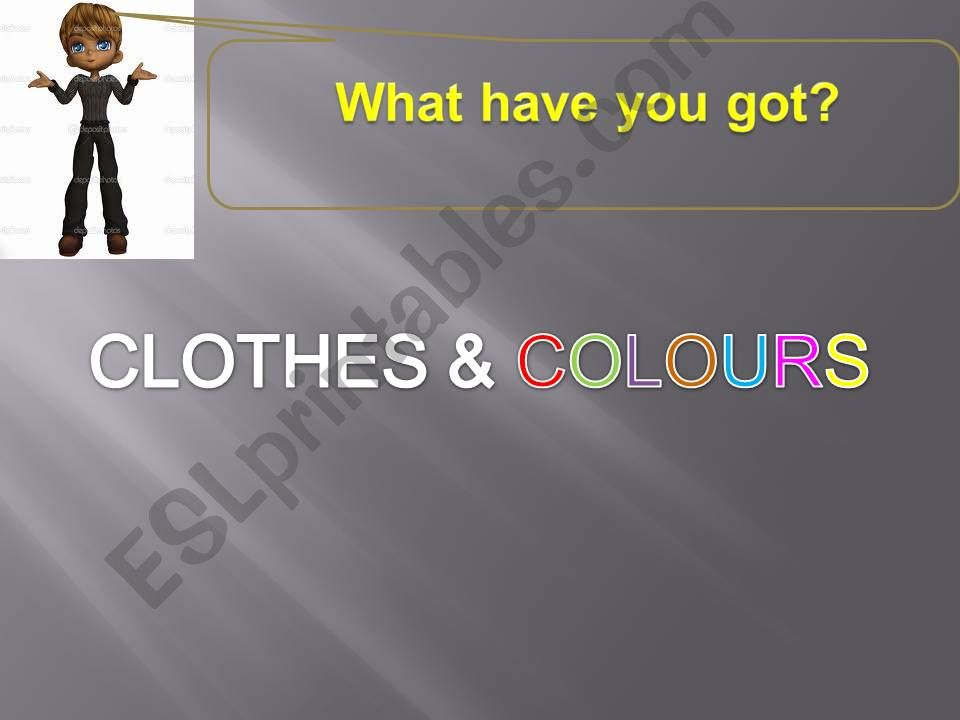 Clothes & colours powerpoint