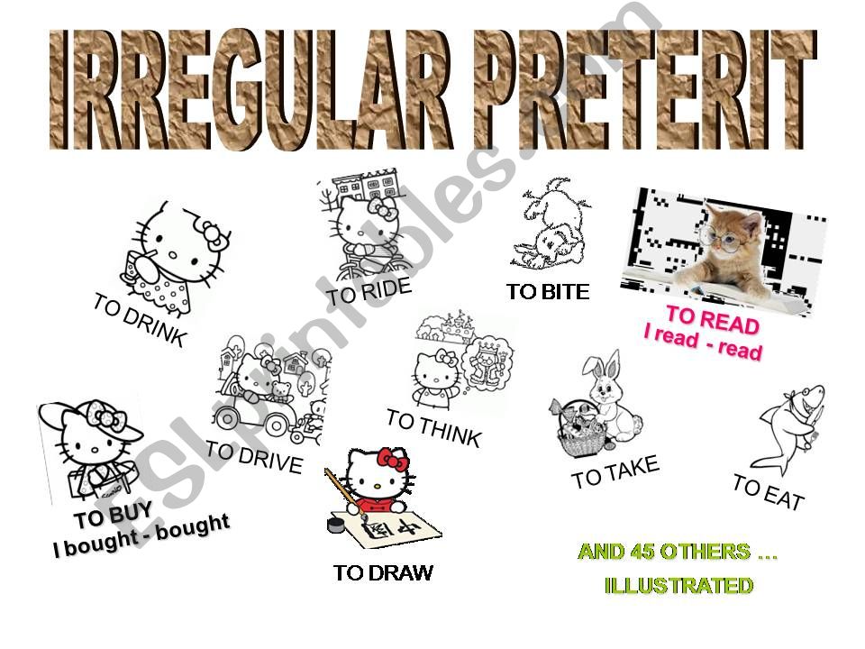 55 irregular preterit illustrated