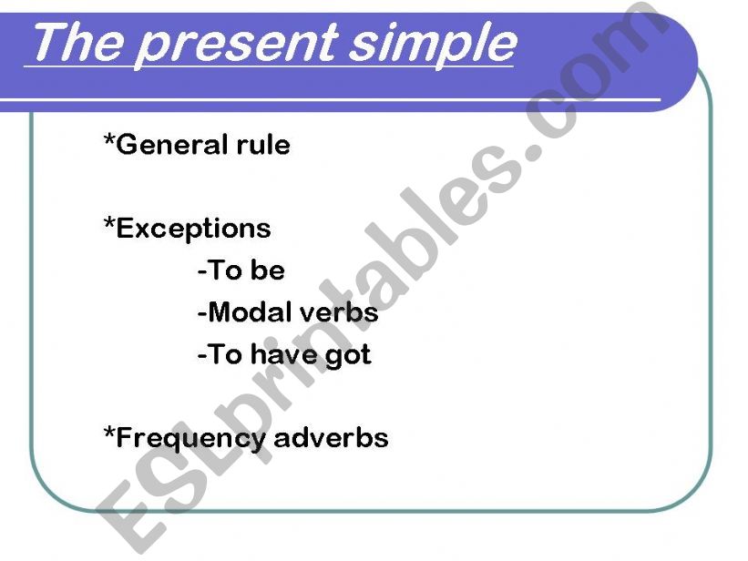 Present simple powerpoint