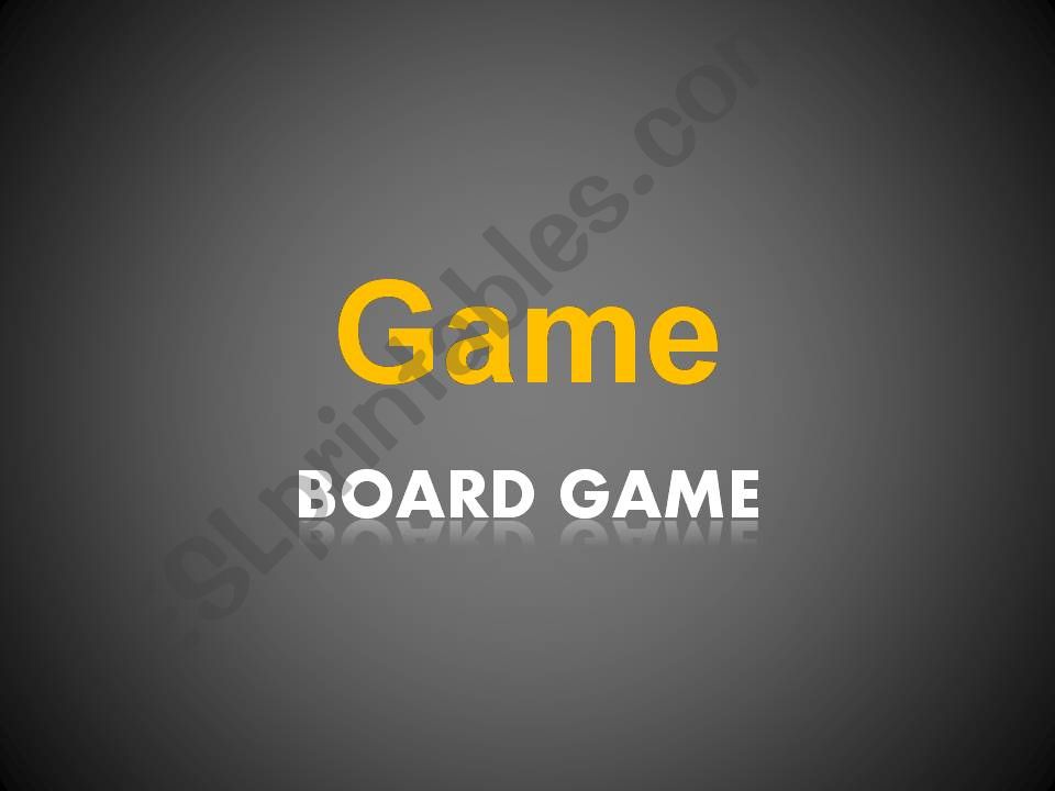 Board game for practicing the Pressent perfect tense