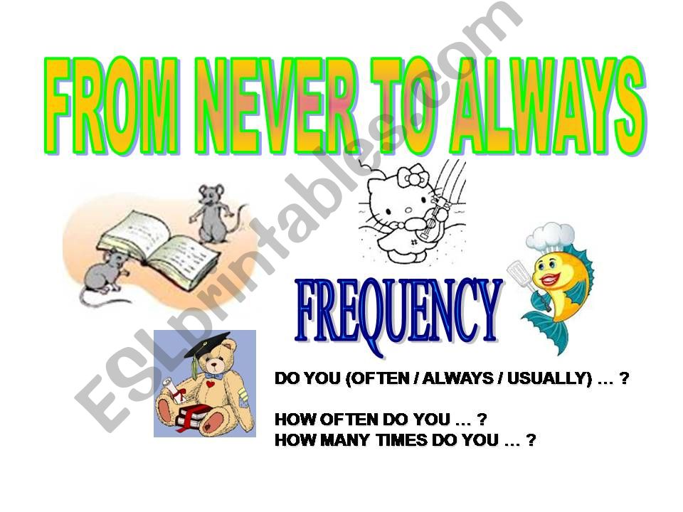 expressions of frequency (from never to always)