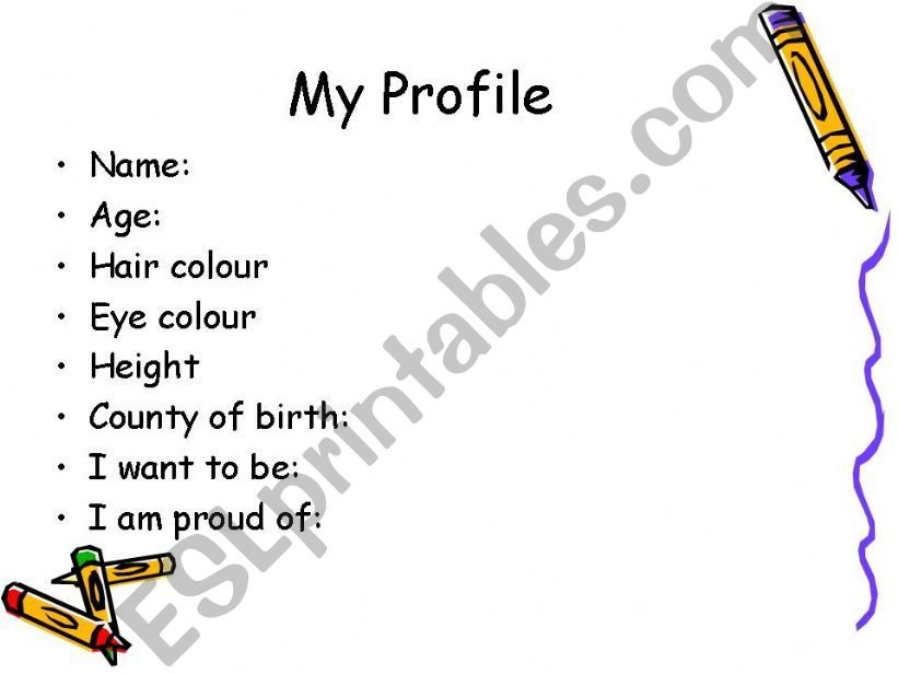 My  Personal Profile powerpoint