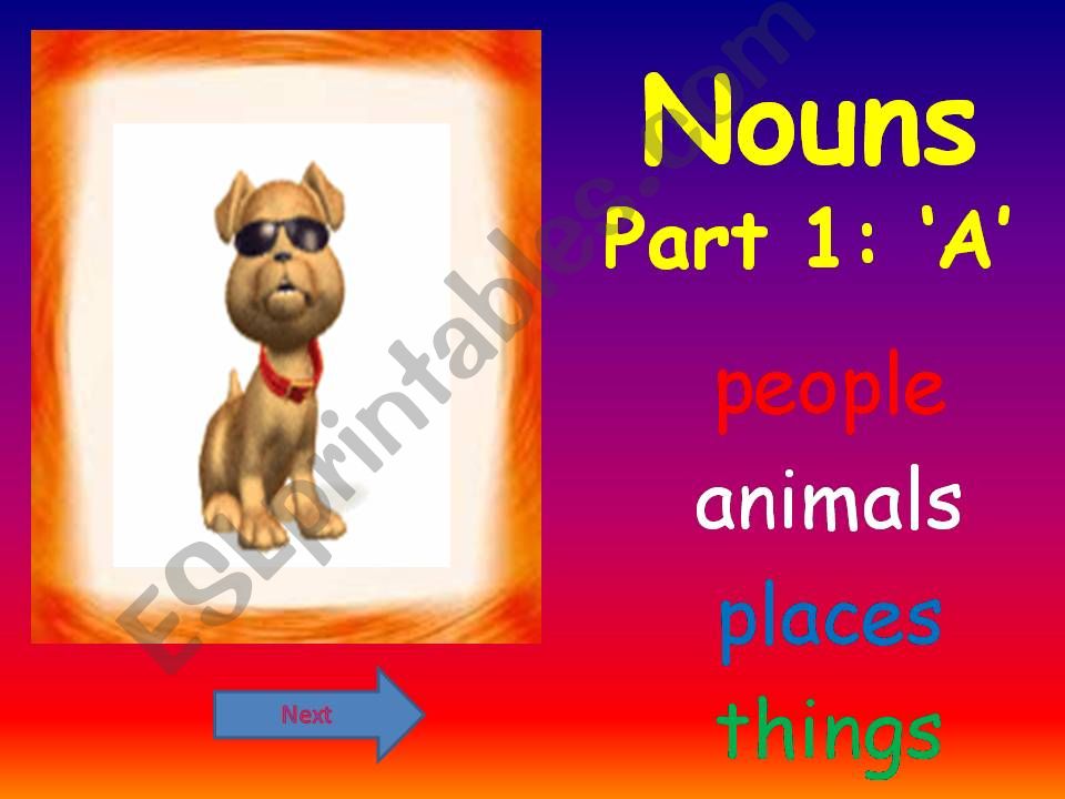 Nouns Word Families A powerpoint