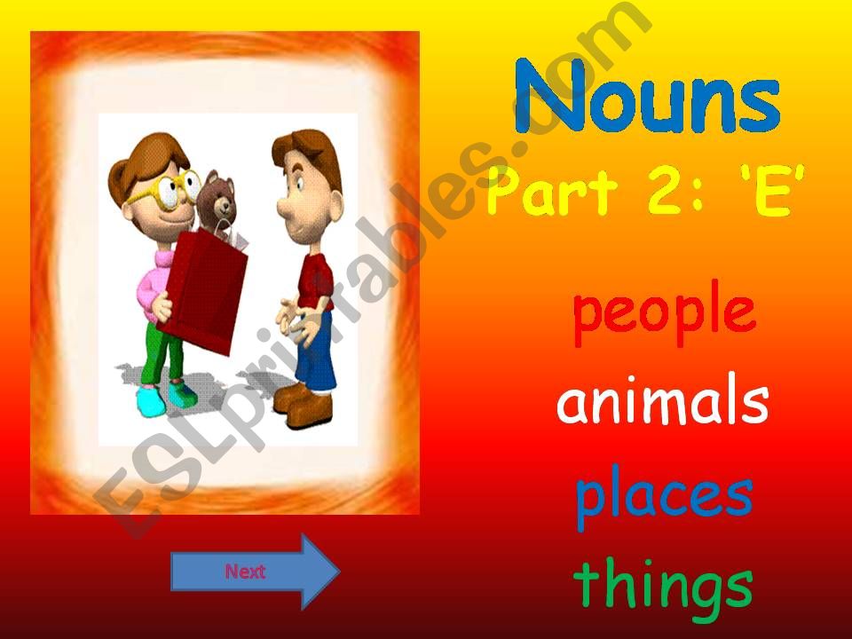 Nouns Word Families E powerpoint