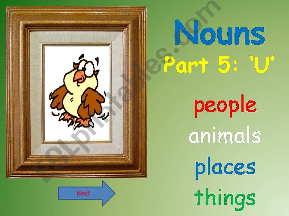Nouns Word Families U powerpoint