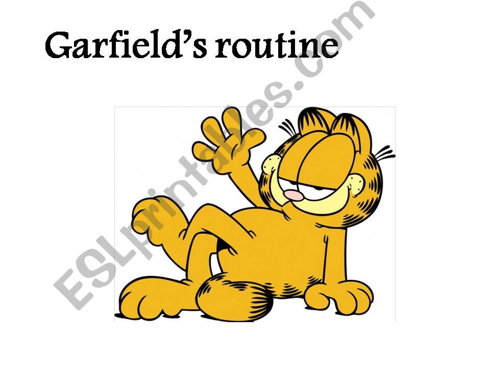 Garfields daily routine powerpoint