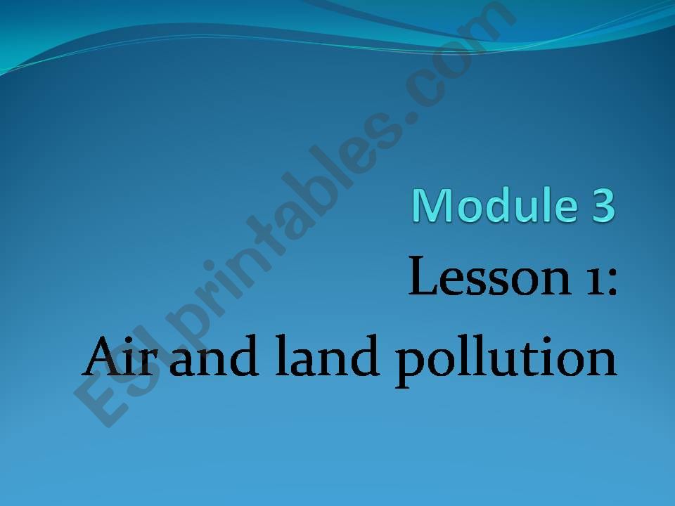 air and land pollution powerpoint