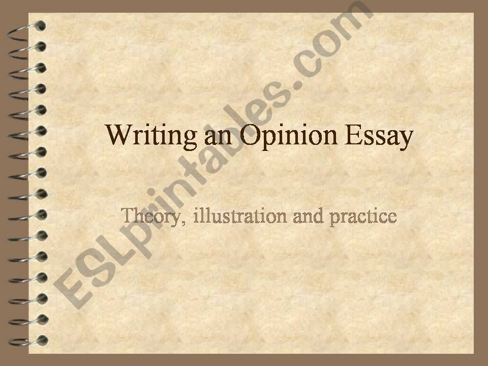 Writing an Opinion Essay powerpoint