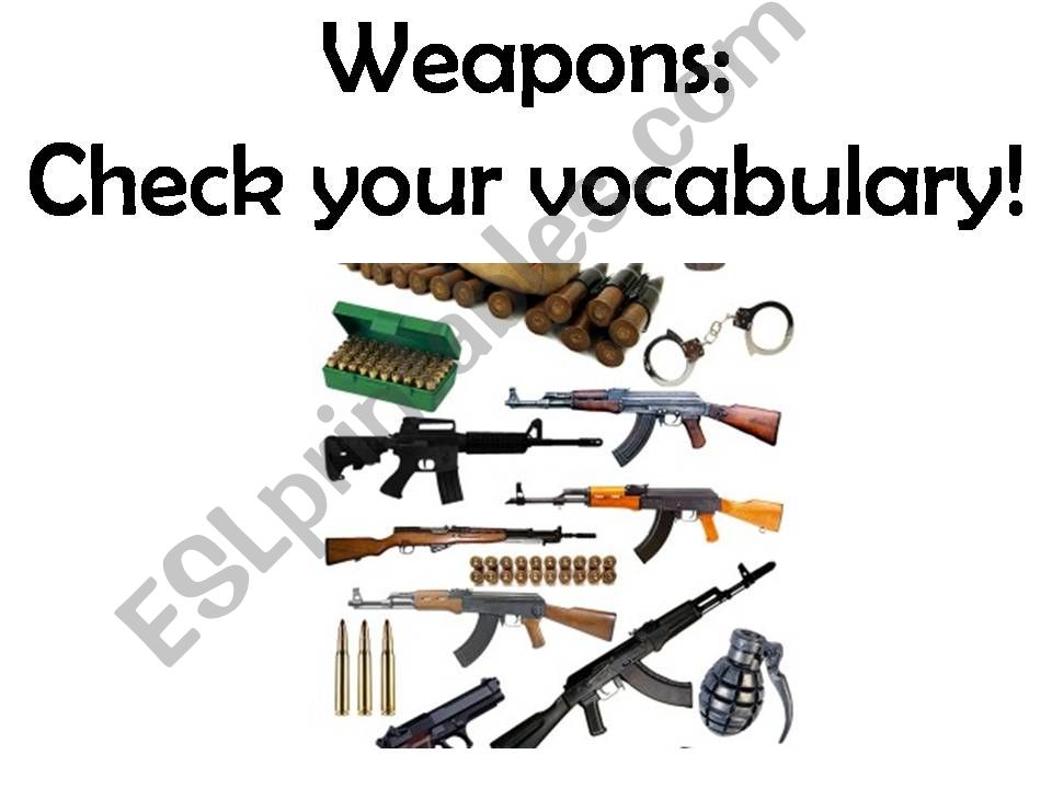 vocabulary weapons powerpoint