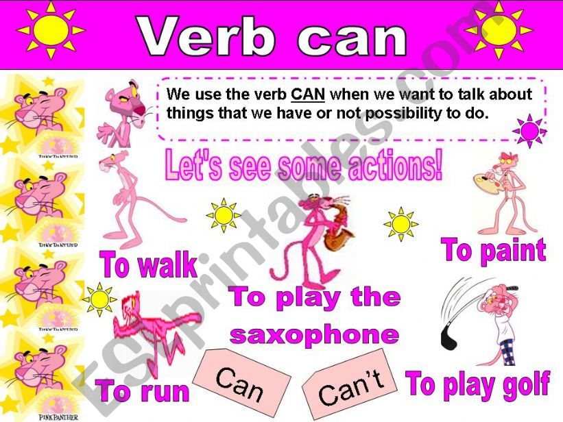 Verb Can With the Pink Panther