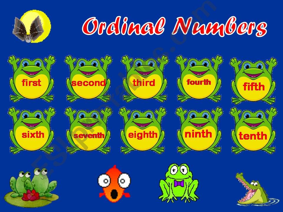Ordinal number Game powerpoint