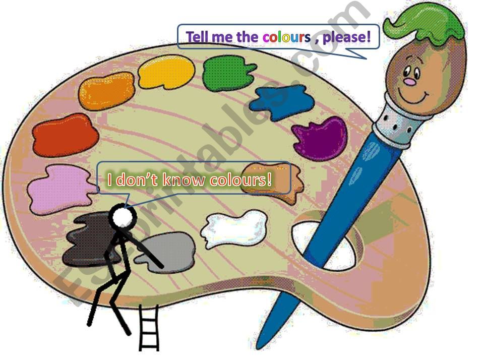 colours with an animated stickman 