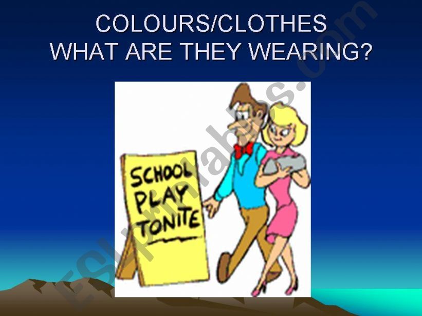 Colours, clothes and sports powerpoint