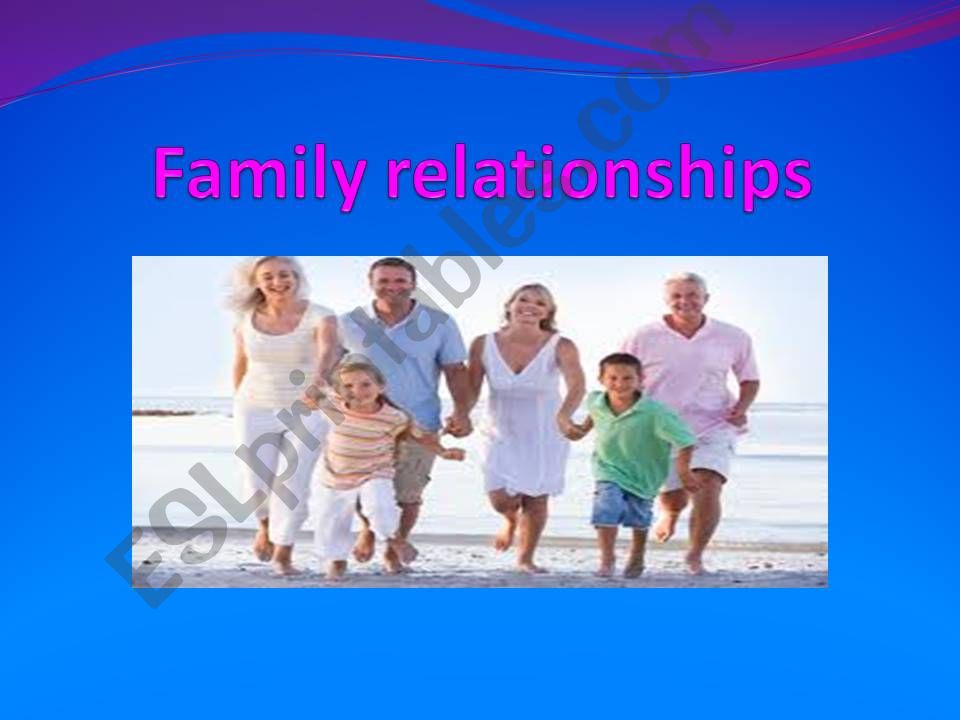 Family relationships  powerpoint