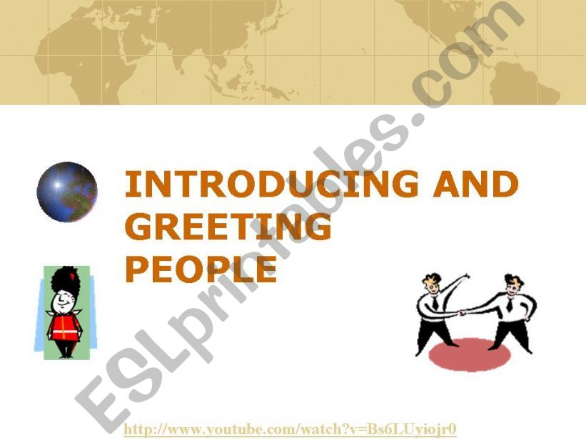 Introducing ang greeting people