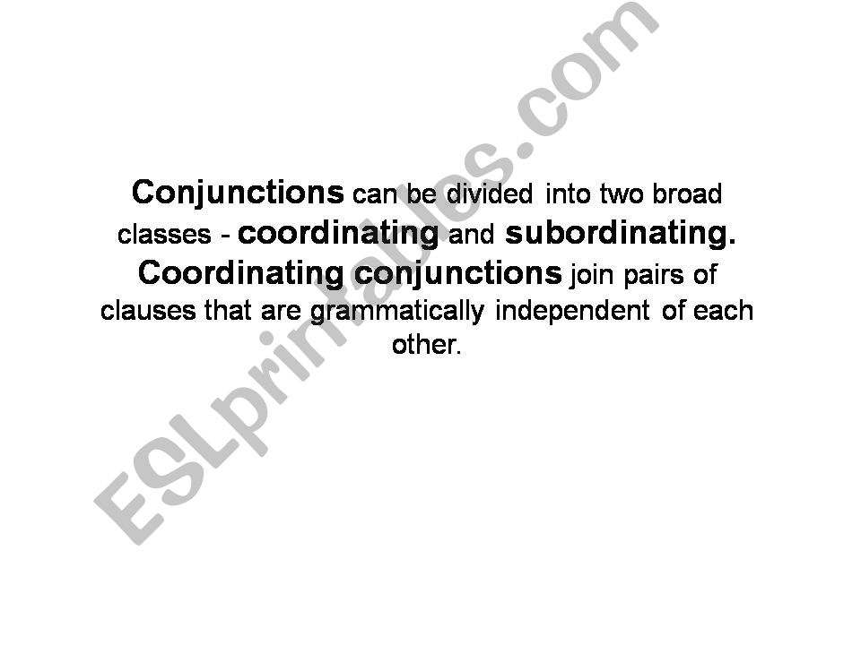 Coordinating Conjunction powerpoint