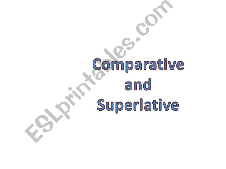 Comparativa ans superlative powerpoint