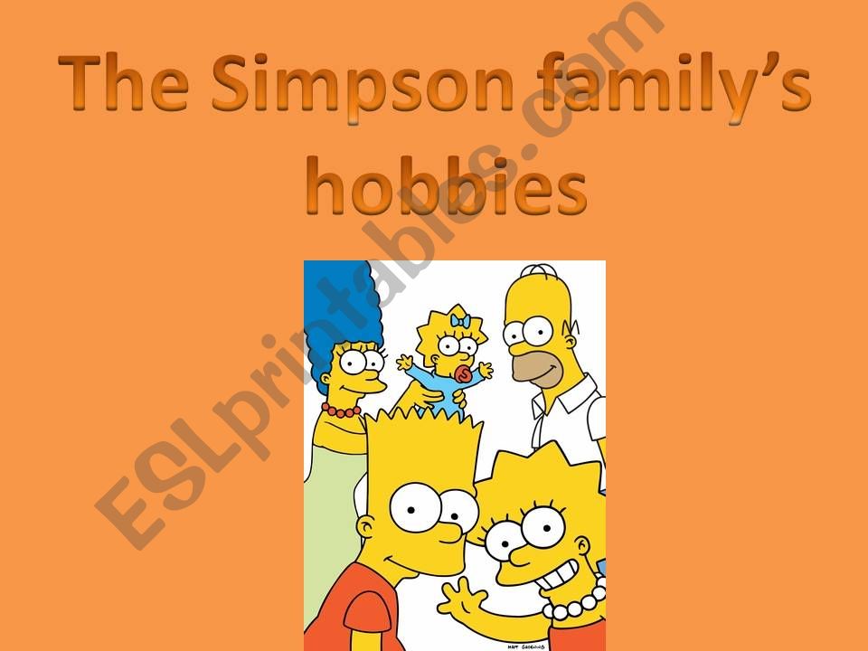 The Simpsons hobbies powerpoint