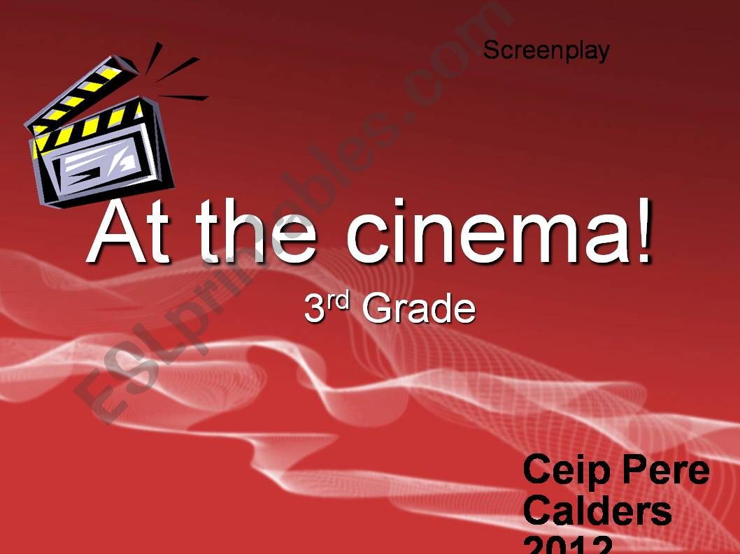 AT THE CINEMA -LESSON PLAN 3rd grade-