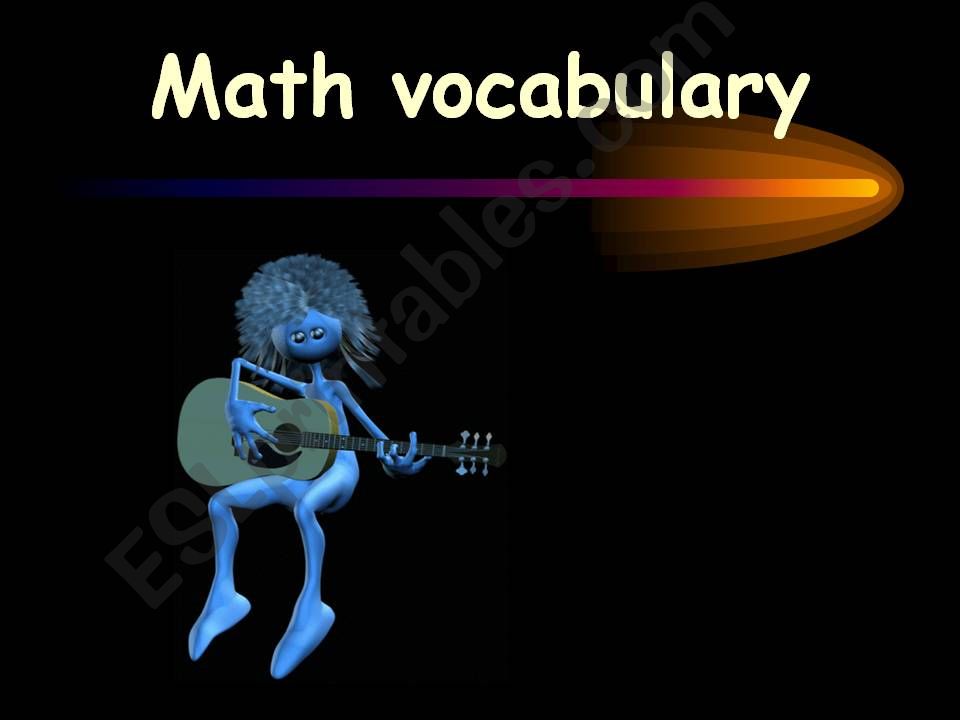 Math Vocab powerpoint