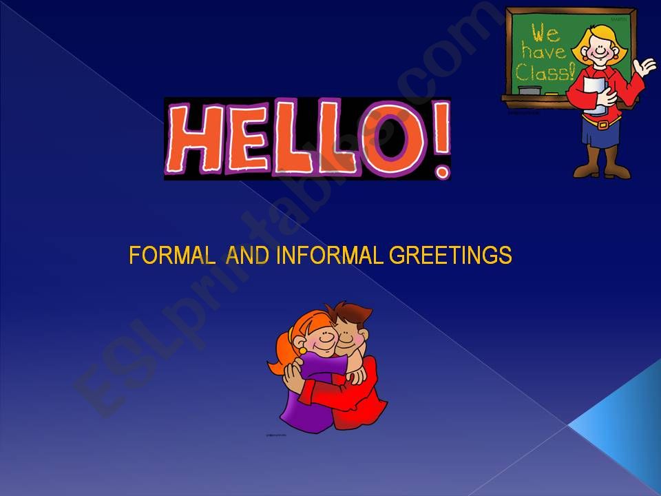 Formal and Informal Greetings powerpoint