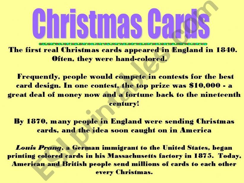 Christmas Traditions (part 2)        + Christmas Quiz