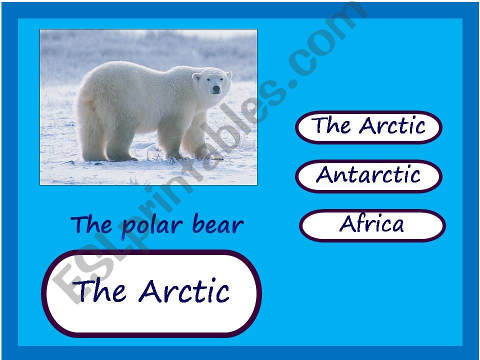 Endangered Animals Map Game 2 powerpoint