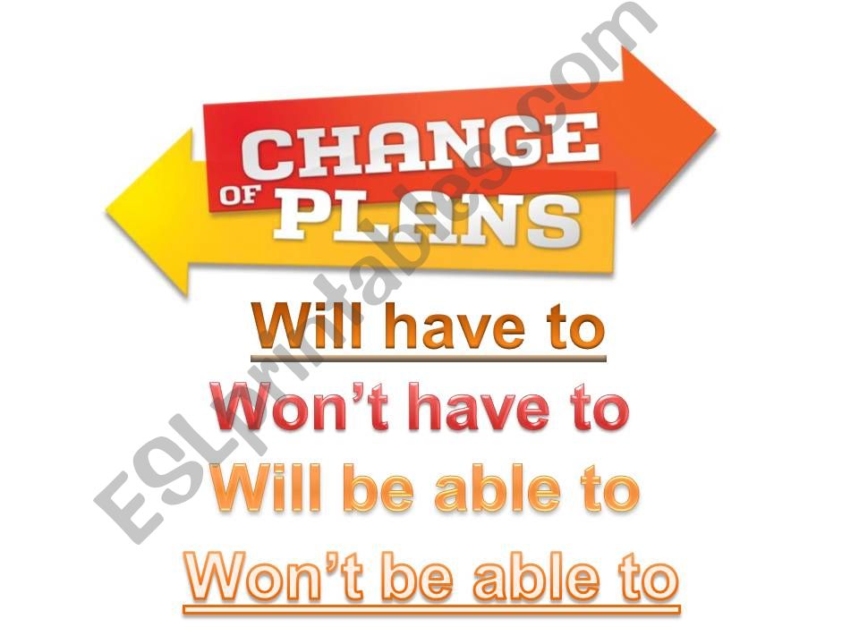 change of plans powerpoint