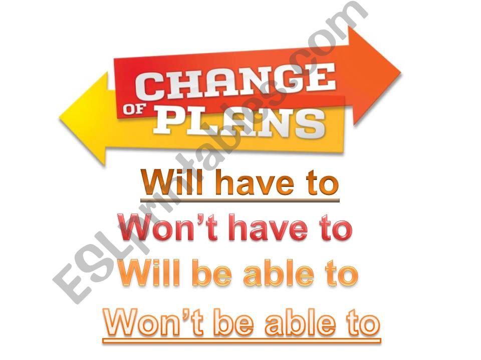 change of plans powerpoint