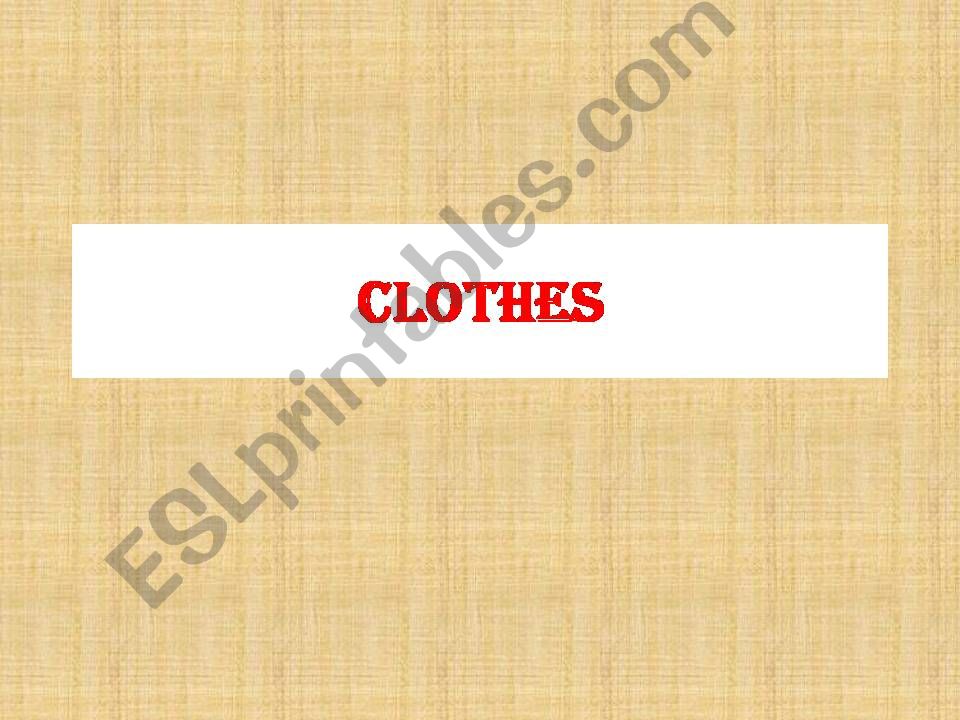 clothes powerpoint