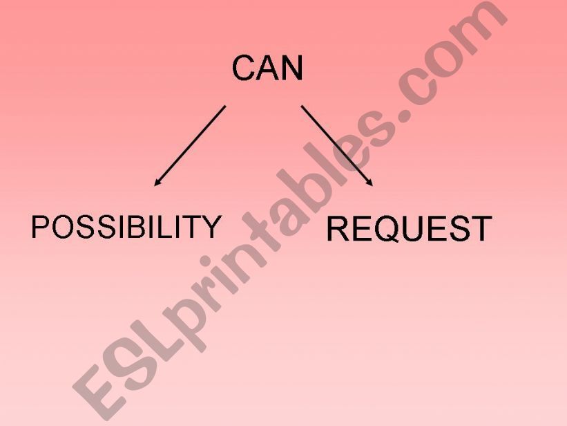 Can for reguest, possibility and suggestion