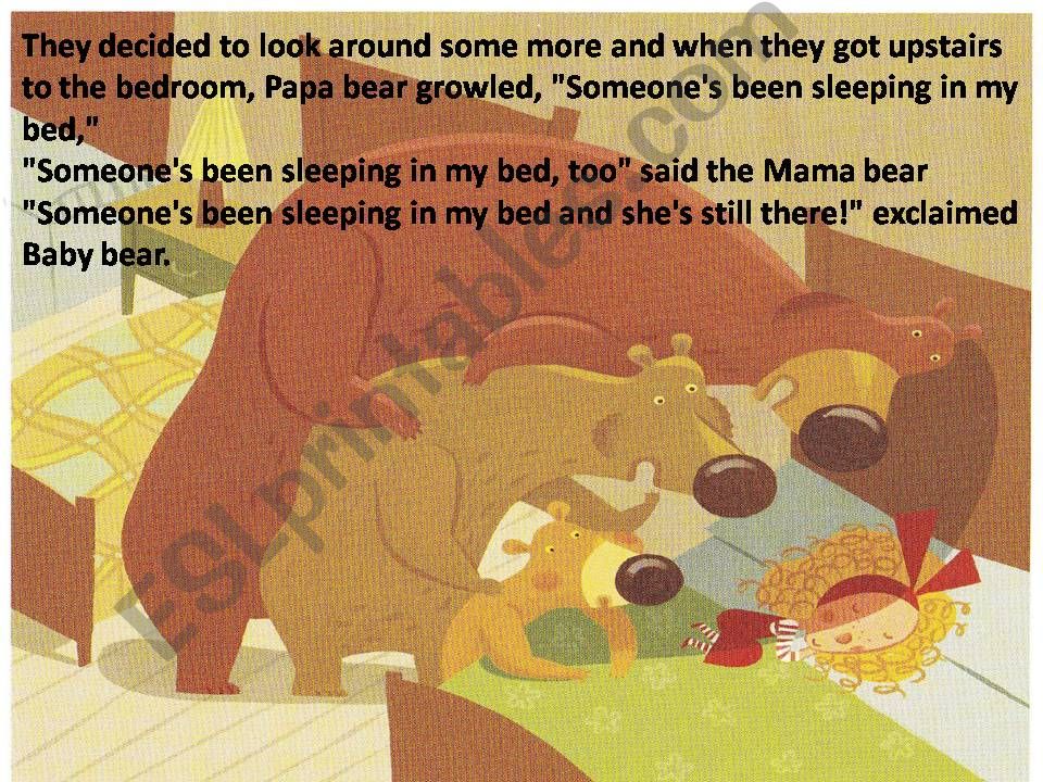 story of goldilocks 7-8 powerpoint