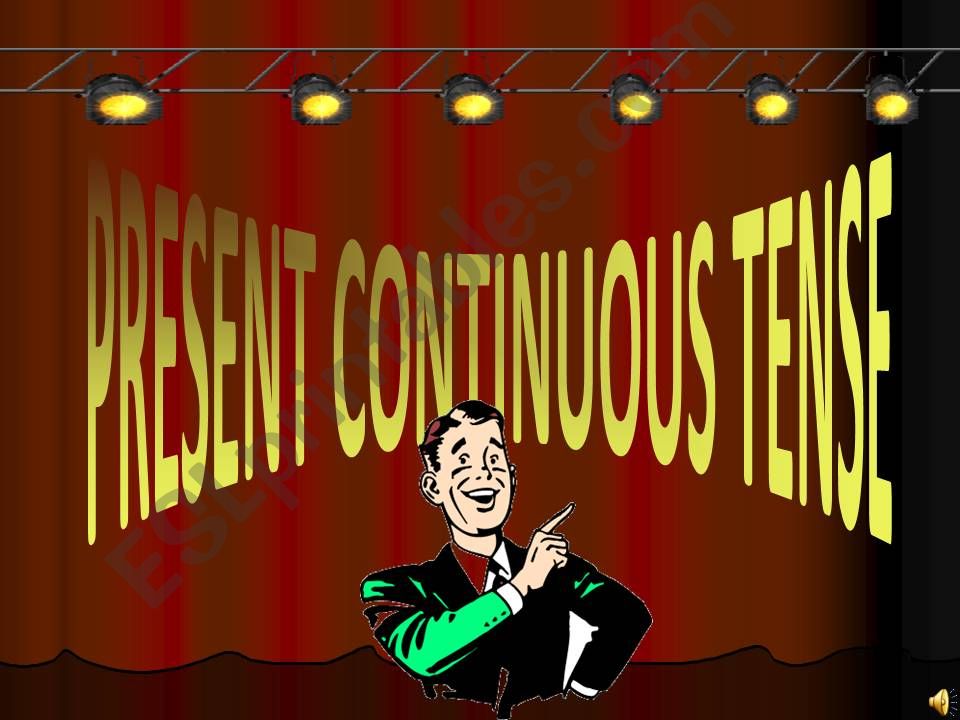 present continuous tense( fully animated with sound effects)