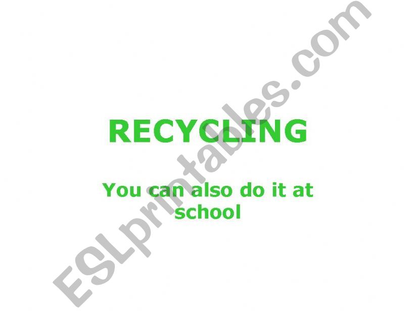 Recycling powerpoint