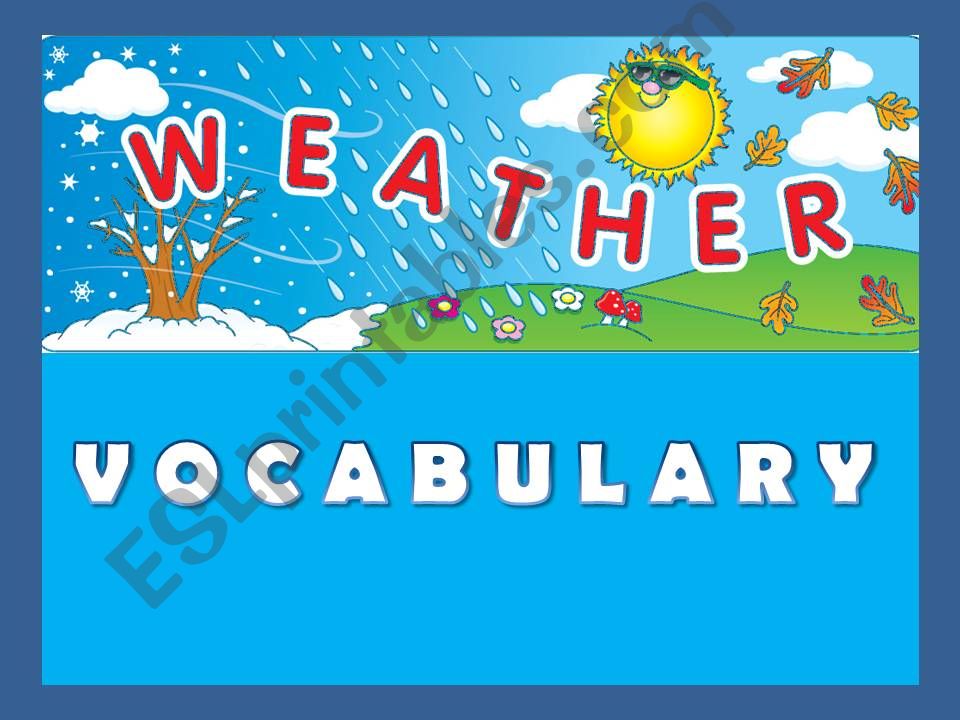 WEATHER  VOCABULARY powerpoint