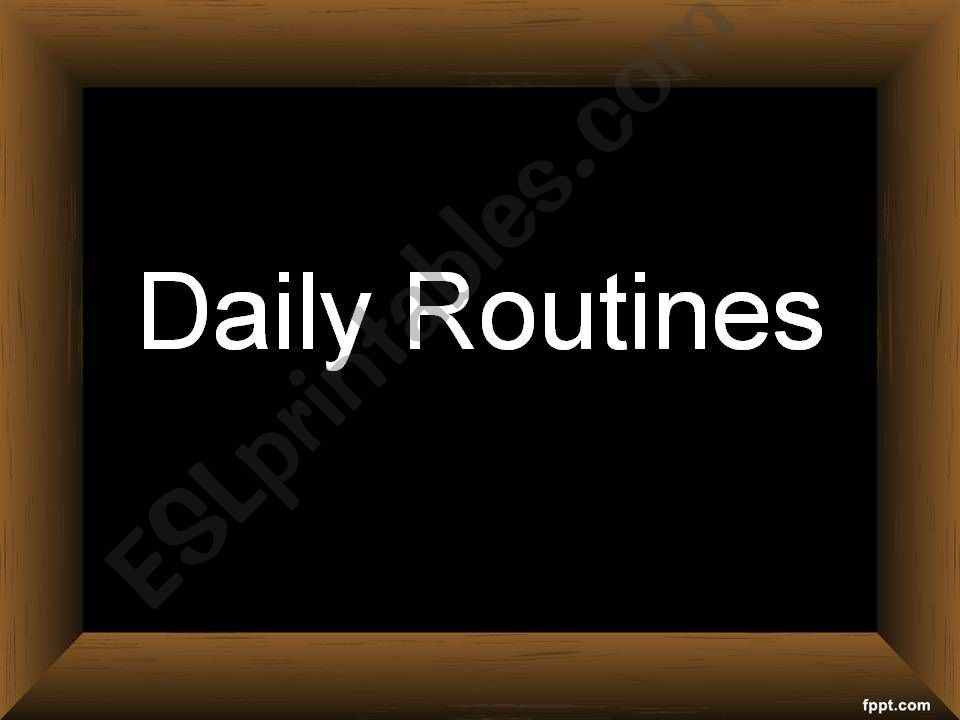 daily routines powerpoint