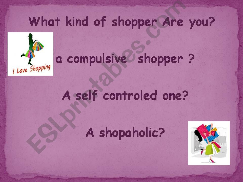 What kind of shopper are you? powerpoint