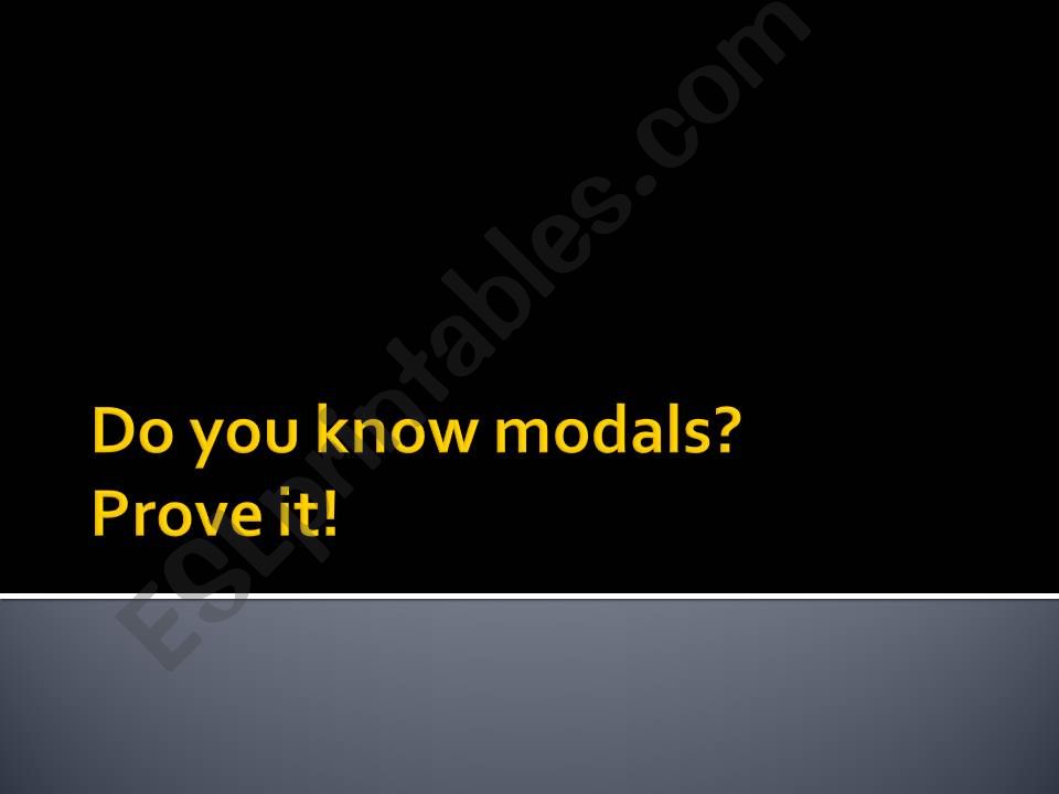 Modal verbs powerpoint