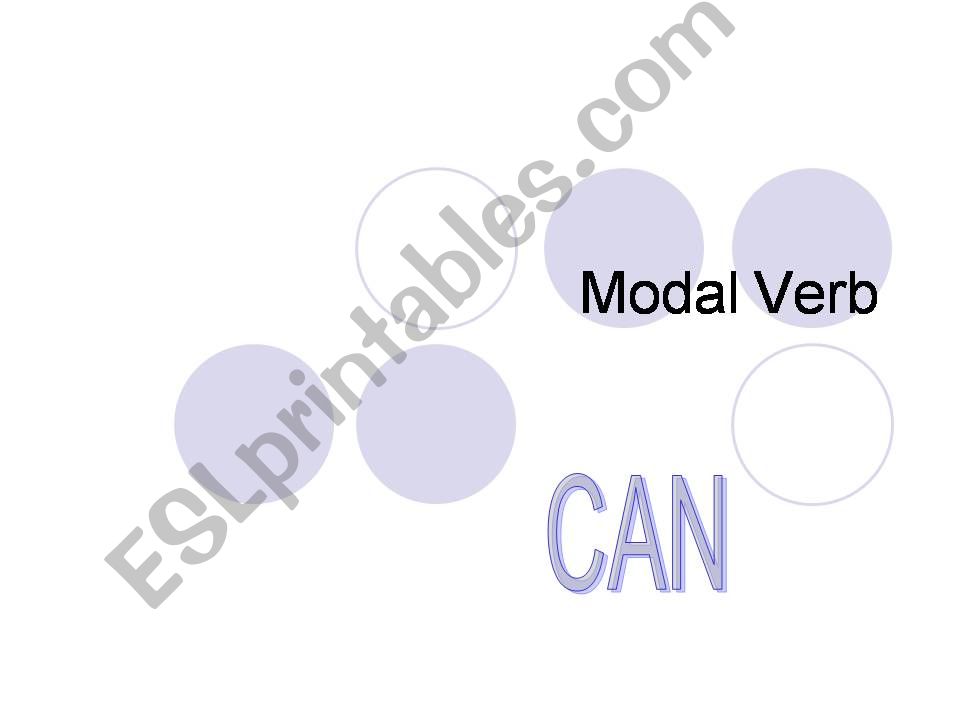 modal verb CAN powerpoint