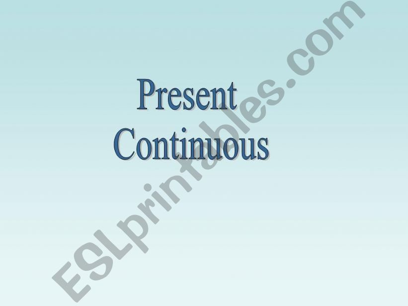 present continuous  powerpoint