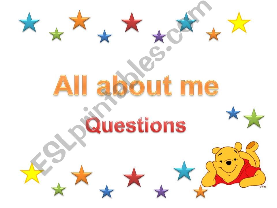 All about me - questions - order the words